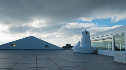 Architectural details from Oia village at Santorini island, Greece © banepetkovic