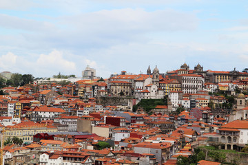 Fototapeta na wymiar A view of old town of Porto, Portugal 