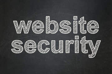 Fototapeta na wymiar Privacy concept: Website Security on chalkboard background