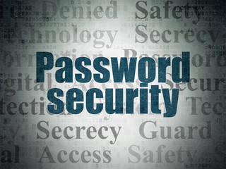 Protection concept: Password Security on Digital Data Paper background