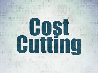 Finance concept: Cost Cutting on Digital Data Paper background