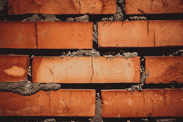 Brick wall background or brick wall texture pattern for interior or exterior design with copy space...