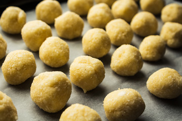 coconut cookies folded in a row