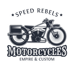 Vintage Custom Motorcycle Emblem
