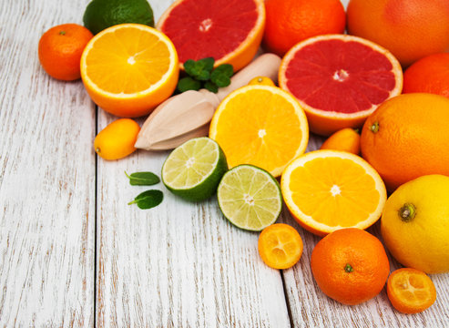 Fresh citrus fruits