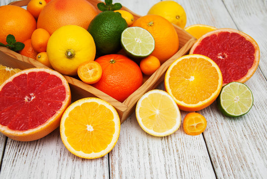 Fresh citrus fruits