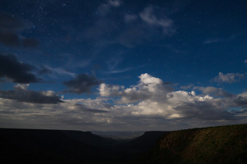 Starry night over the Grootberg mountains