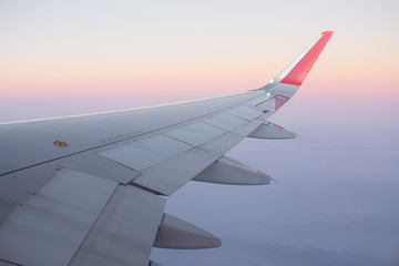 Obraz premium Wing of an airplane