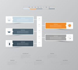 Timeline infographic data visualization. Vector illustration.