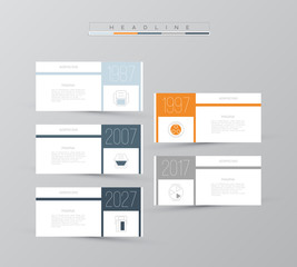 Timeline infographic data visualization. Vector illustration.