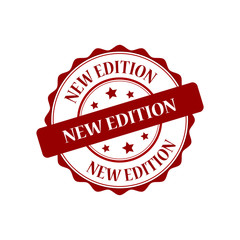 New edition red stamp illustration