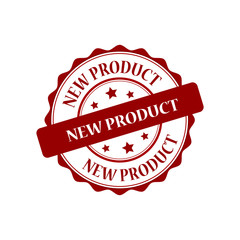 Obraz premium New product red stamp illustration
