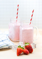 Fresh strawberry smoothie