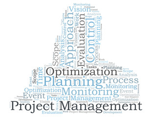 Obraz premium Project management word cloud