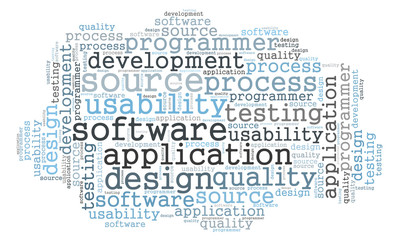 Obraz premium Software word cloud