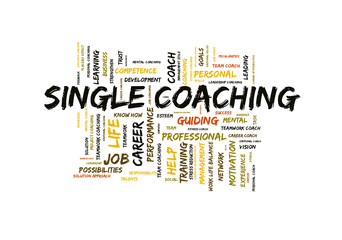 Single coaching word cloud