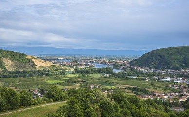 Obraz premium Vallée du Rhône/Tain l'Hermitage et Tournon