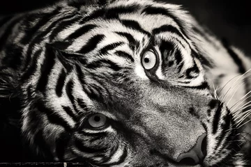 Deurstickers Liggende tijger © denisapro