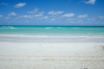 Fototapeta na wymiar Caribbean beach landscape with turquoise water