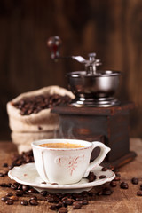 Cup of coffee.