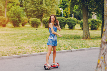 young girl walking park