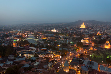 night view of Tbilisi