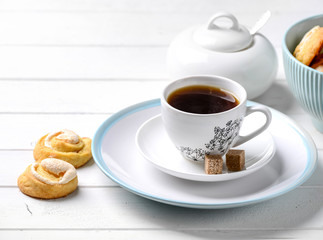 Traditional homemade bakery served with coffee