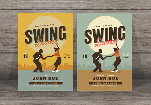 Swing Dance Event Flyer Layout
