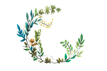 watercolor drawing of fresh garden flowers, summer meadow bouquet aquarelle painting