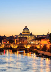 Naklejka na ściany i meble Saint Peters Basilica - Vatican - Rome, Italy