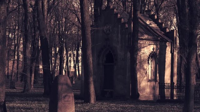 Old crypt in cemetery