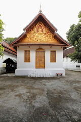 Fototapeta premium Kuti-monks dwelling building in Wat Sene Souk Haram-Luang Prabang-Laos. 4401