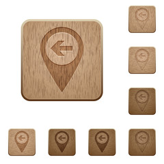 Previous target GPS map location wooden buttons
