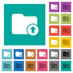 Move up directory square flat multi colored icons