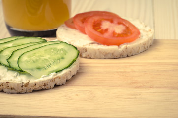 snack background from vegetables sandwiches/snack background from vegetables sandwiches
