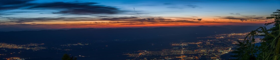 Street light Grid of Palm Springs panorama