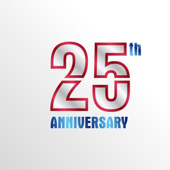 elegant 25 year anniversary logo icon