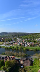Obraz premium Wertheim und Kreuzwertheim am Main