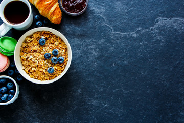 Breakfast concept on table