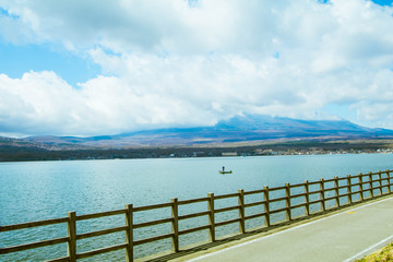 Mountain fuji and Lake ,the most famous place in Japan to traveling.