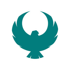 Fototapeta premium Bird of prey circular logo or emblem. 