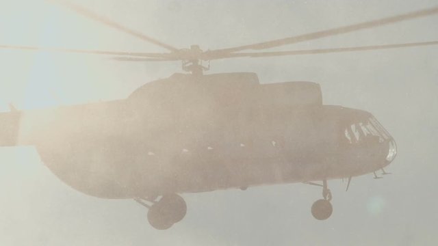 Mi-8 helicopter in the air