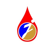 Obraz premium letter J drop water