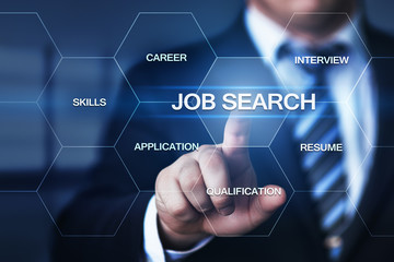 Job Search Human Resources Recruitment Career Business Internet Technology Concept