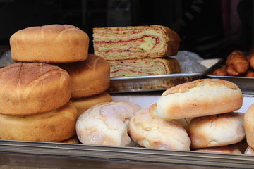 Various Asian Breads in Xining City Qinghai Province China Asia