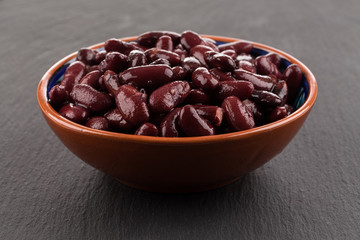 Red kidney beans in a dish