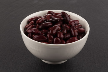 Red kidney beans in a dish