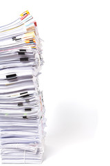 Stack of Documents isolated on white background