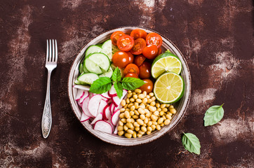 Fototapeta na wymiar Salad of white beans