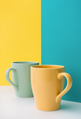 Cups for coffee and tea.